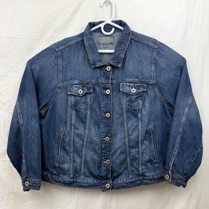 Torrid Denim Trucker Jacket Vintage Tencel Women Plus +Size 3 Medium Wash Blue